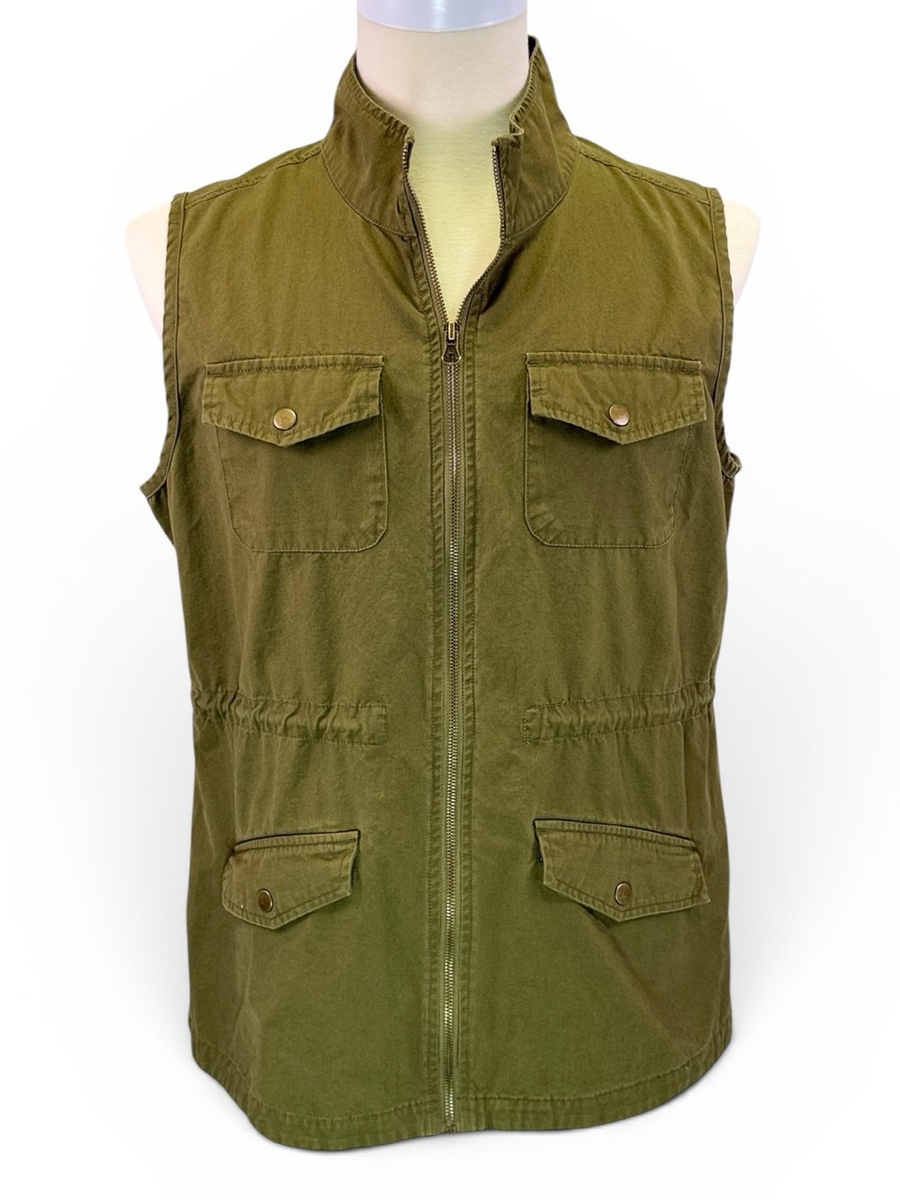 Magellan Outdoors Utility Vest Green Cargo Pockets Classic Fit Women's Size XL